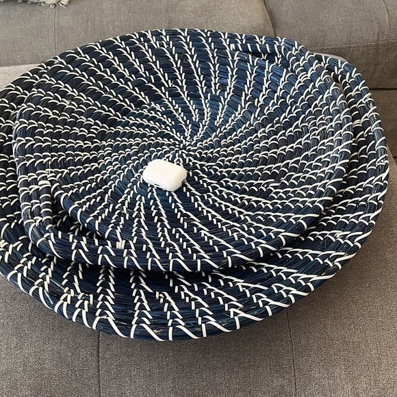 Royal Blue Jumbo Weave Baskets - Picture 3 of 12